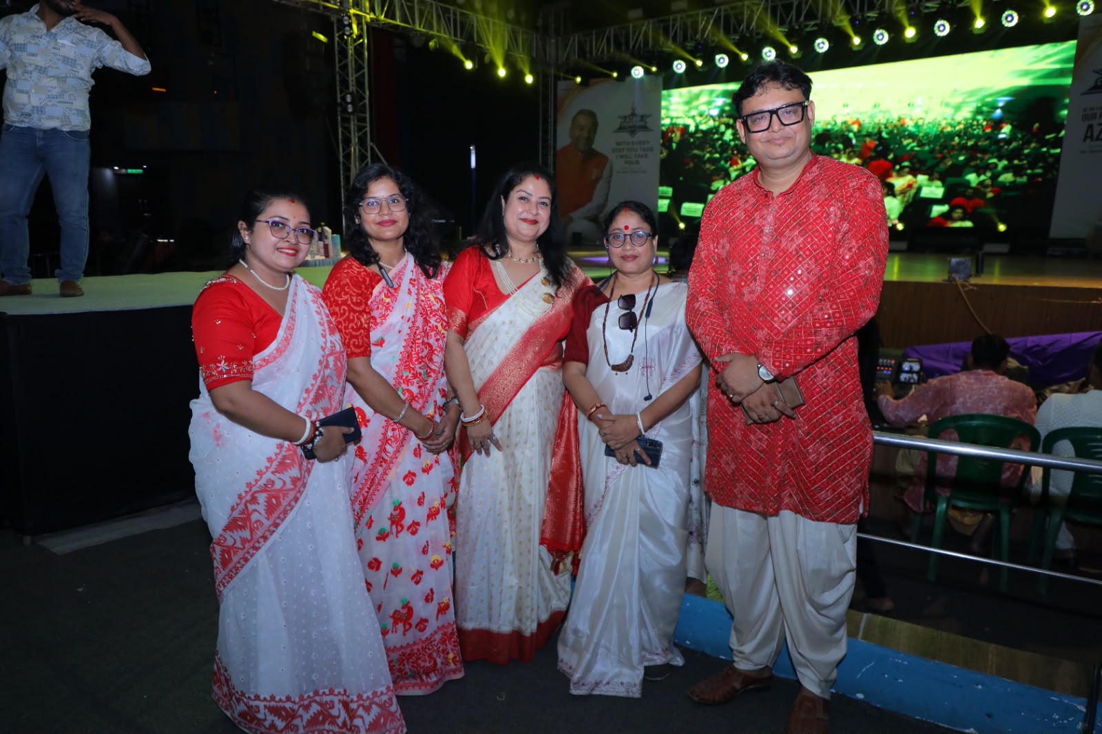 Raja Saha with team members
